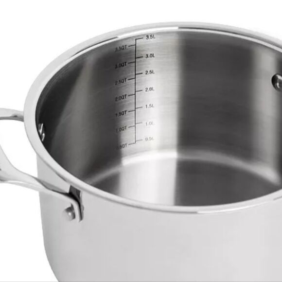 Berghoff Professional 18/10 Stainless Steel Tri-Ply 4QT Stock Pot w/Lid - Picture 2 of 14